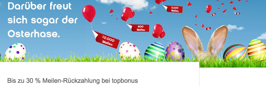 Bis zu 30 % Meilen-Rückzahlung bei topbonus air berlin airberlin meilen miles