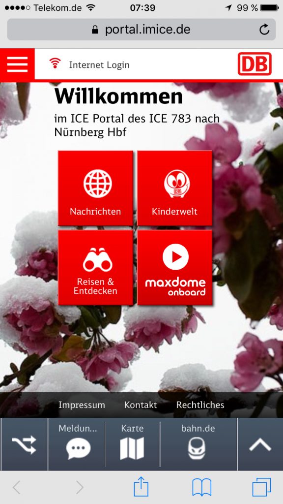 db deutsche bahn maxdome app ice portal