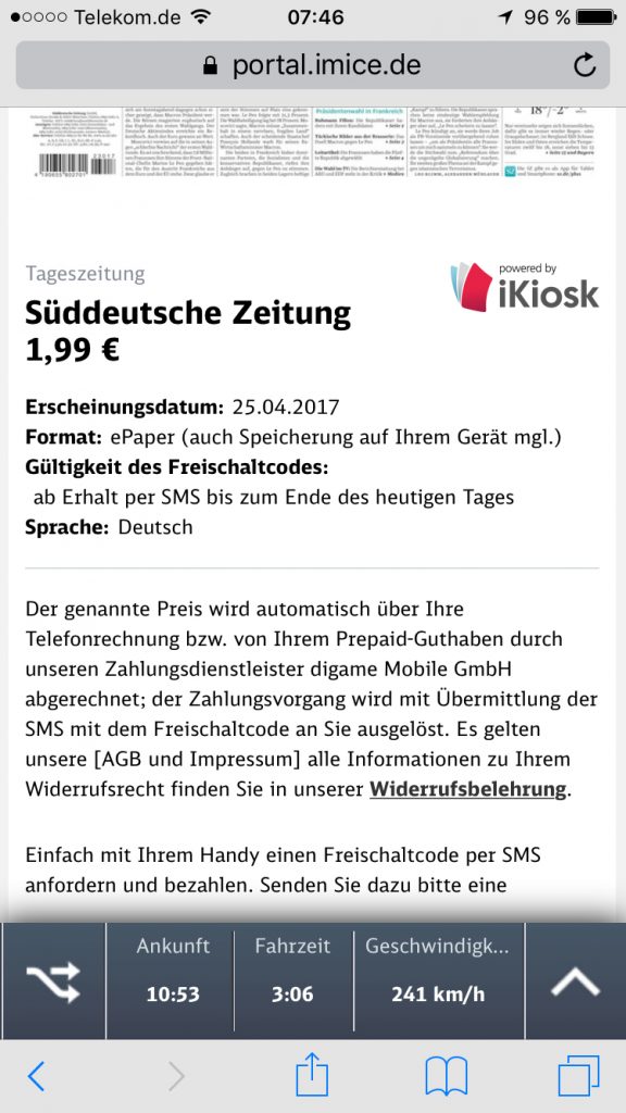 db deutsche bahn maxdome app sz süddeutsche zeitung iKiosk