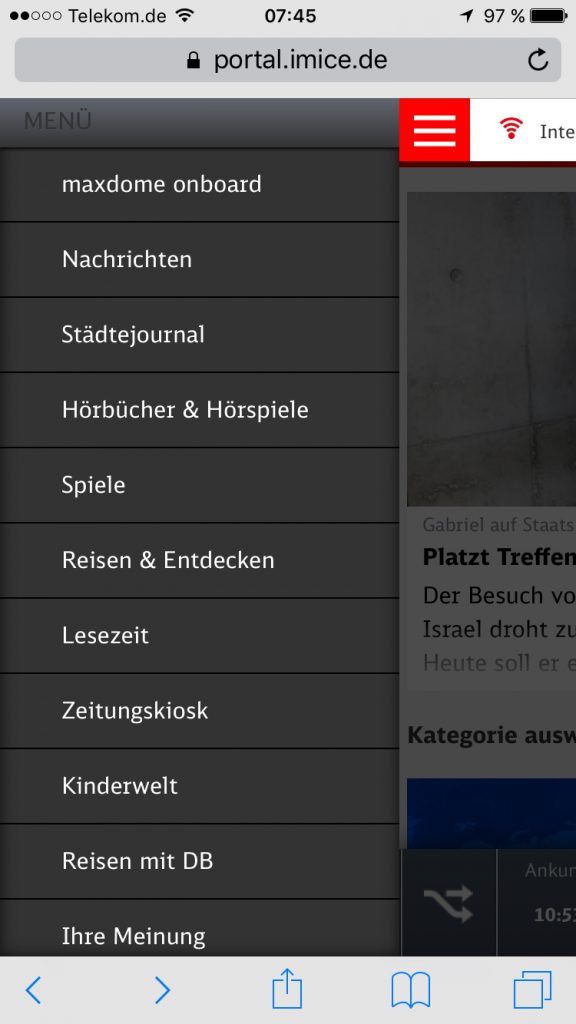 db deutsche bahn maxdome app ice portal