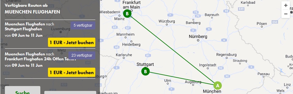 Europcar: 1 Auto, 1 Tag, 1 Euro
