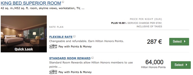 hilton honors einführung erklärung status level benefits