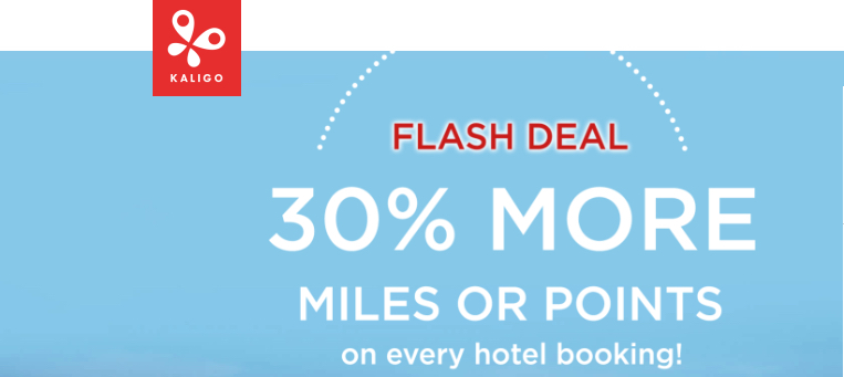 Kaligo Flash-Deal: 30 % mehr Meilen