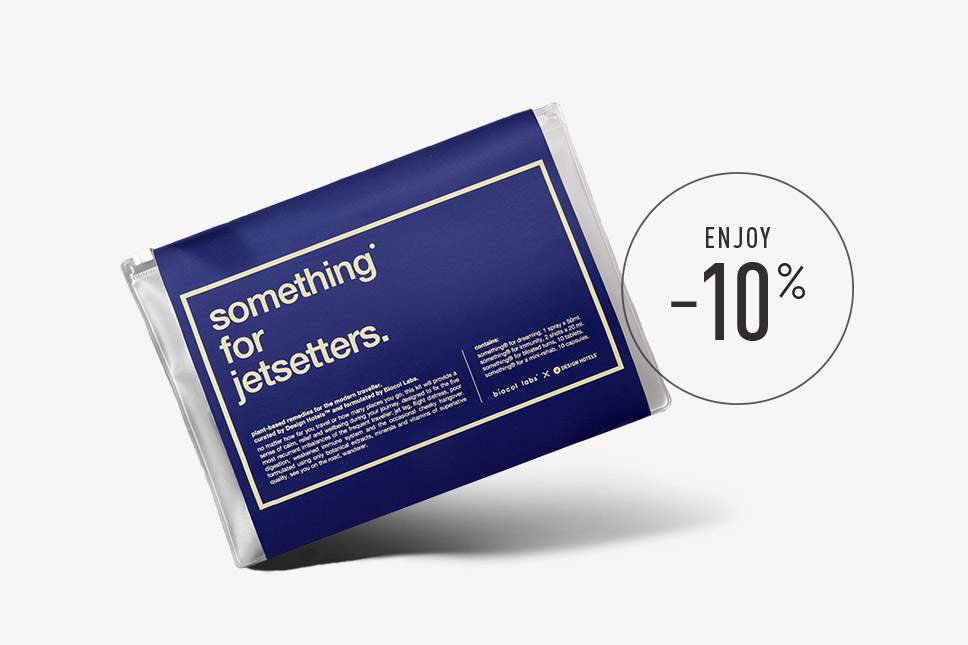 design hotels Biocol Labs healthy travel kit