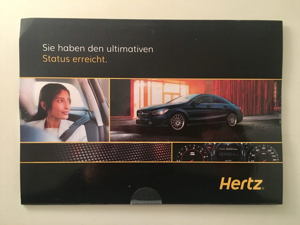 President's Circle Status Hertz Gold Plus Rewards unboxing autovermietung auto vermietung