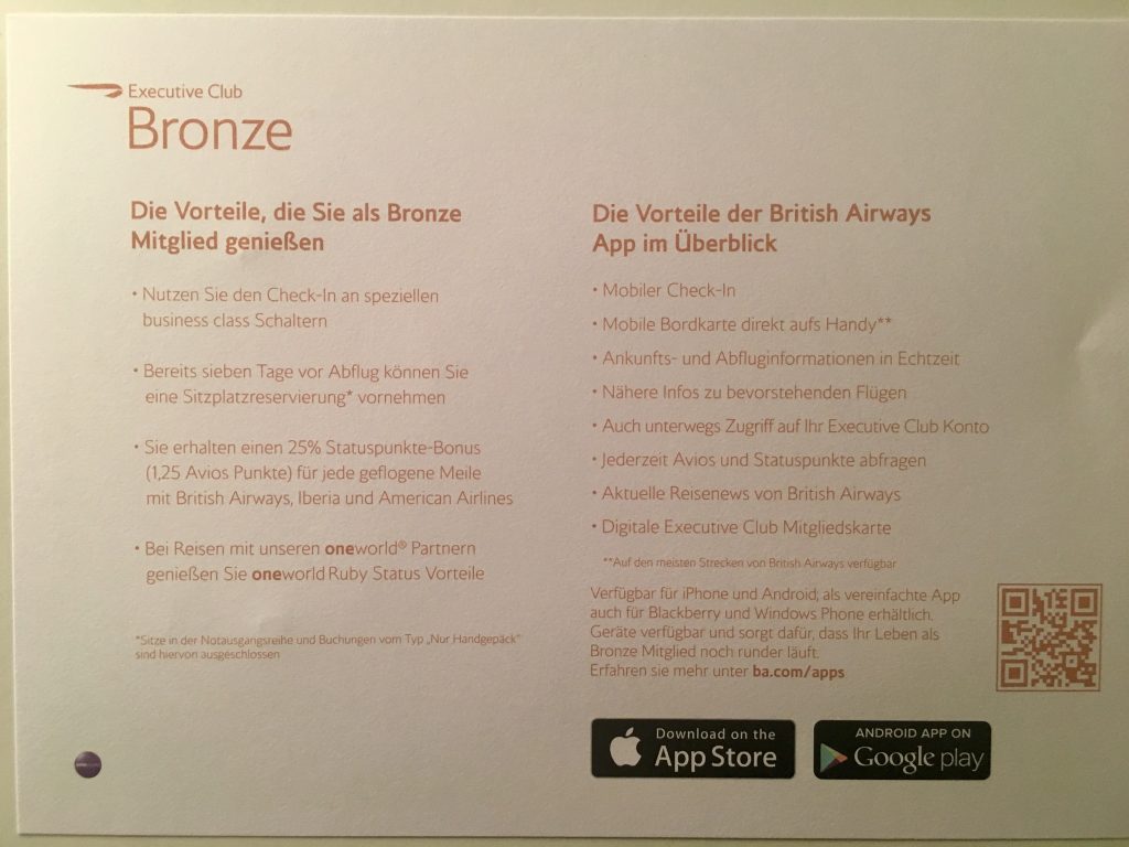 unboxing british airways executive club bronze status oneworld ruby