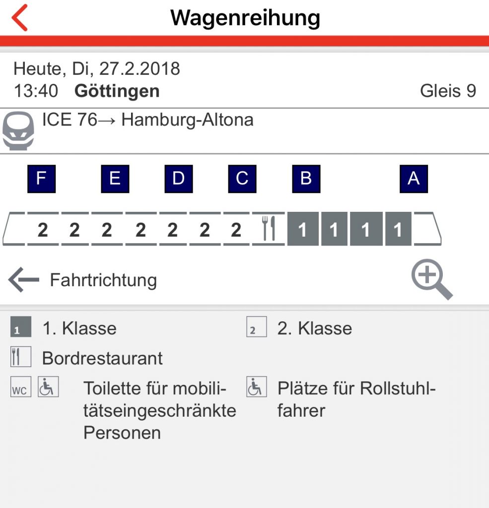 db deutsche bahn app navigator wagenreihung wagen reihung waggon zug android ios
