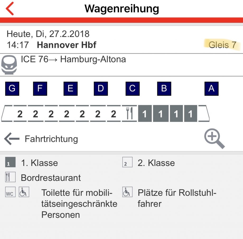 db deutsche bahn app navigator wagenreihung wagen reihung waggon zug android ios