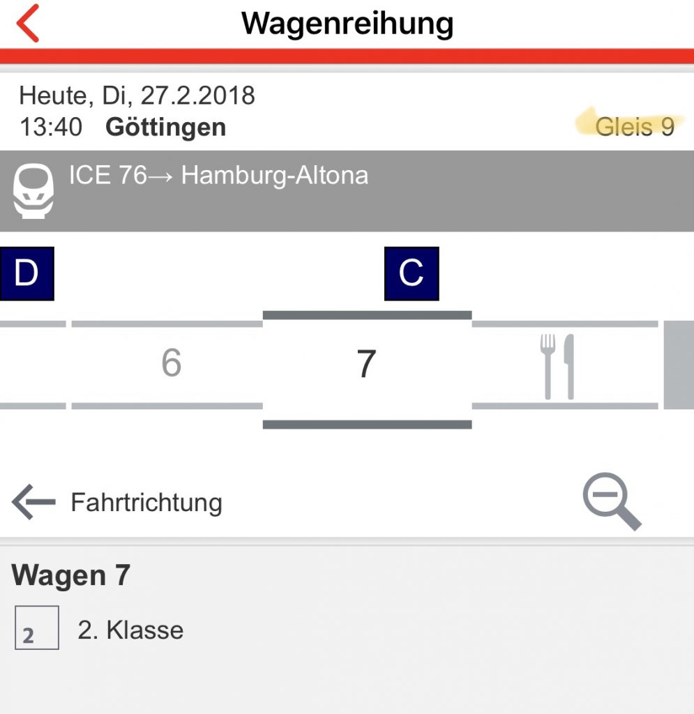 db deutsche bahn app navigator wagenreihung wagen reihung waggon zug android ios