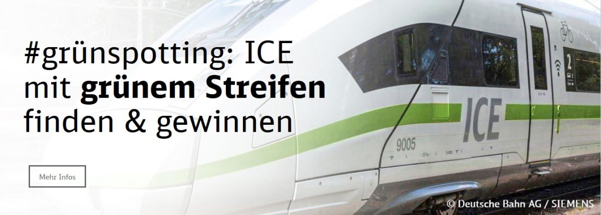 DB Gewinnspiel #grünspotting deutsche bahn