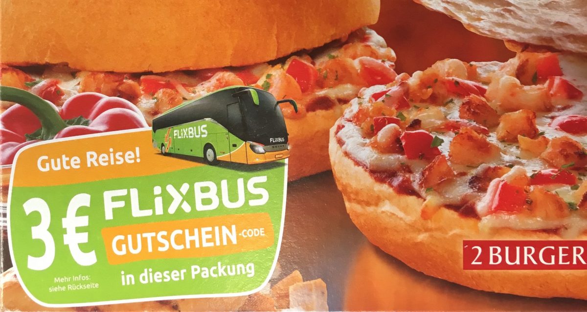 Flixbus Gutschein im Dr. Oetker Pizzaburger