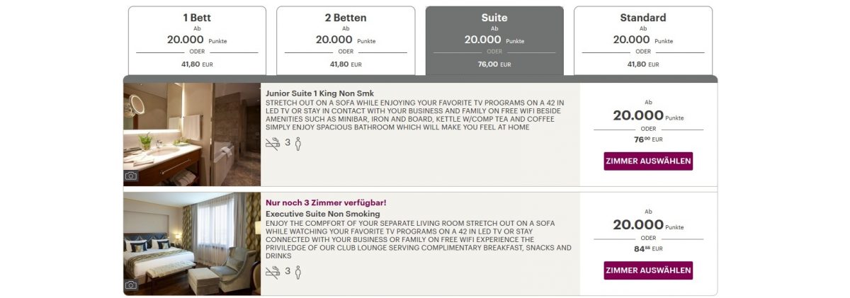 IHG Crowne Plaza: Suite mit Punkten buchen Prämiennacht Reward Night Hotel istanbul