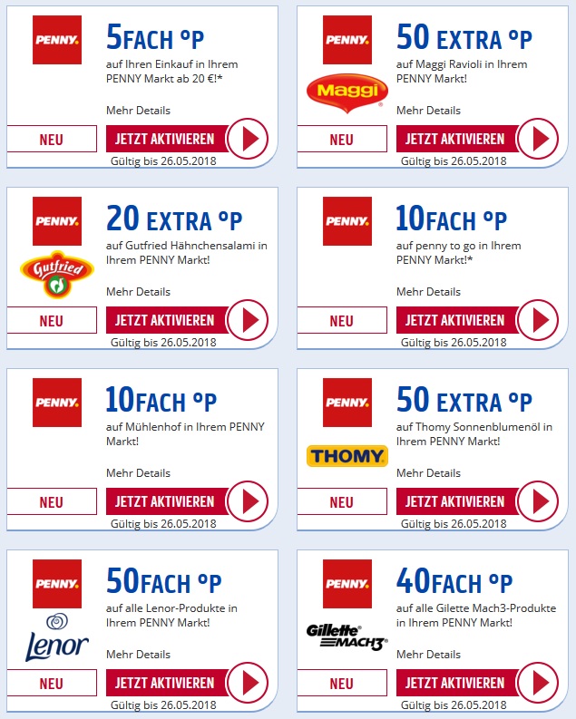 Neuer Payback Partner Penny ecoupon ecoupons 40-fach 50-fach extra punkte