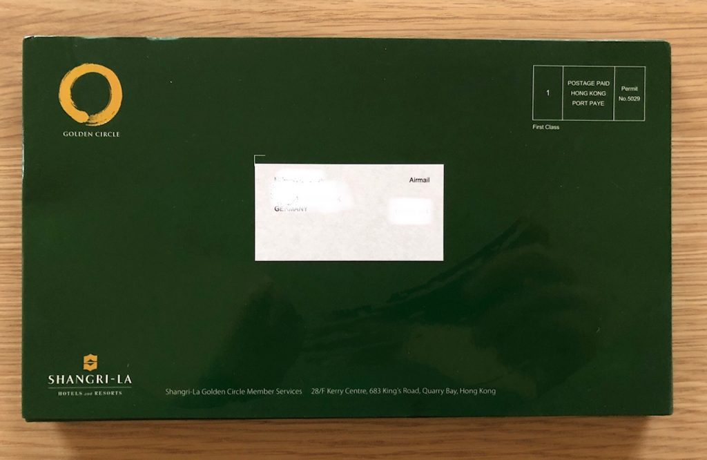 Unboxing Shangri-La Golden Circle Jade Status american express platinum card amex kreditkarte