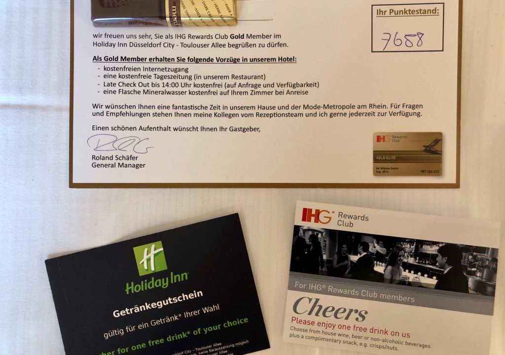 holiday inn düsseldorf city toulouser allee ihg intercontinental hotel group gold elite status hi wehrhahn dusseldorf ddorf le quartier central king executive minibar inbegriffen queen dusta