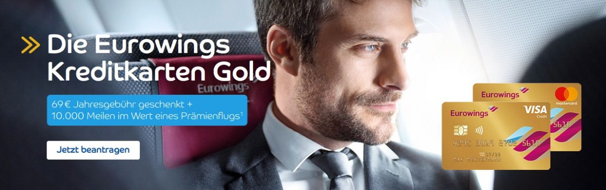 Eurowings Kreditkarte Gold: Freiflug Europa + kostenfrei