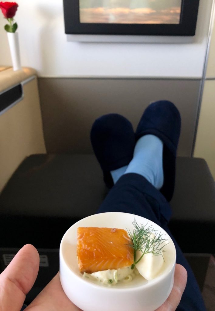 lufthansa b747 first class lh f lh456 frankfurt los angeles fra lax boeing 747 queen of the skies amuse gueule